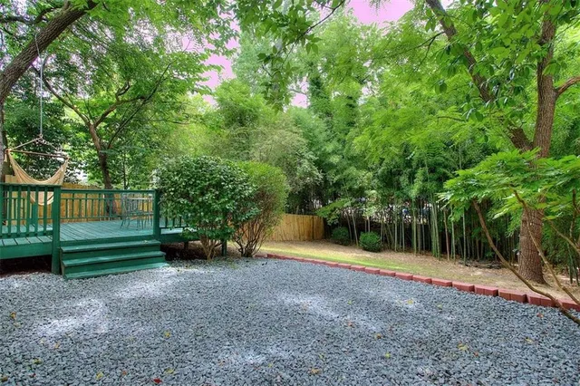 a view of outdoor space and deck