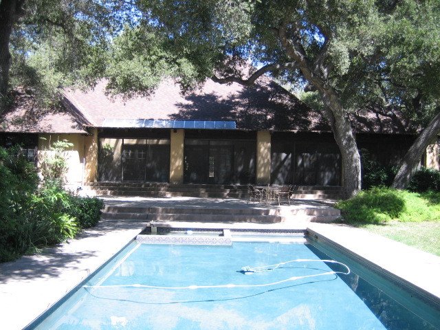 1117 Foothill Road Ojai, CA 93023 - Photo 12 of 15 a view of swimming pool with outdoor seating and a garden