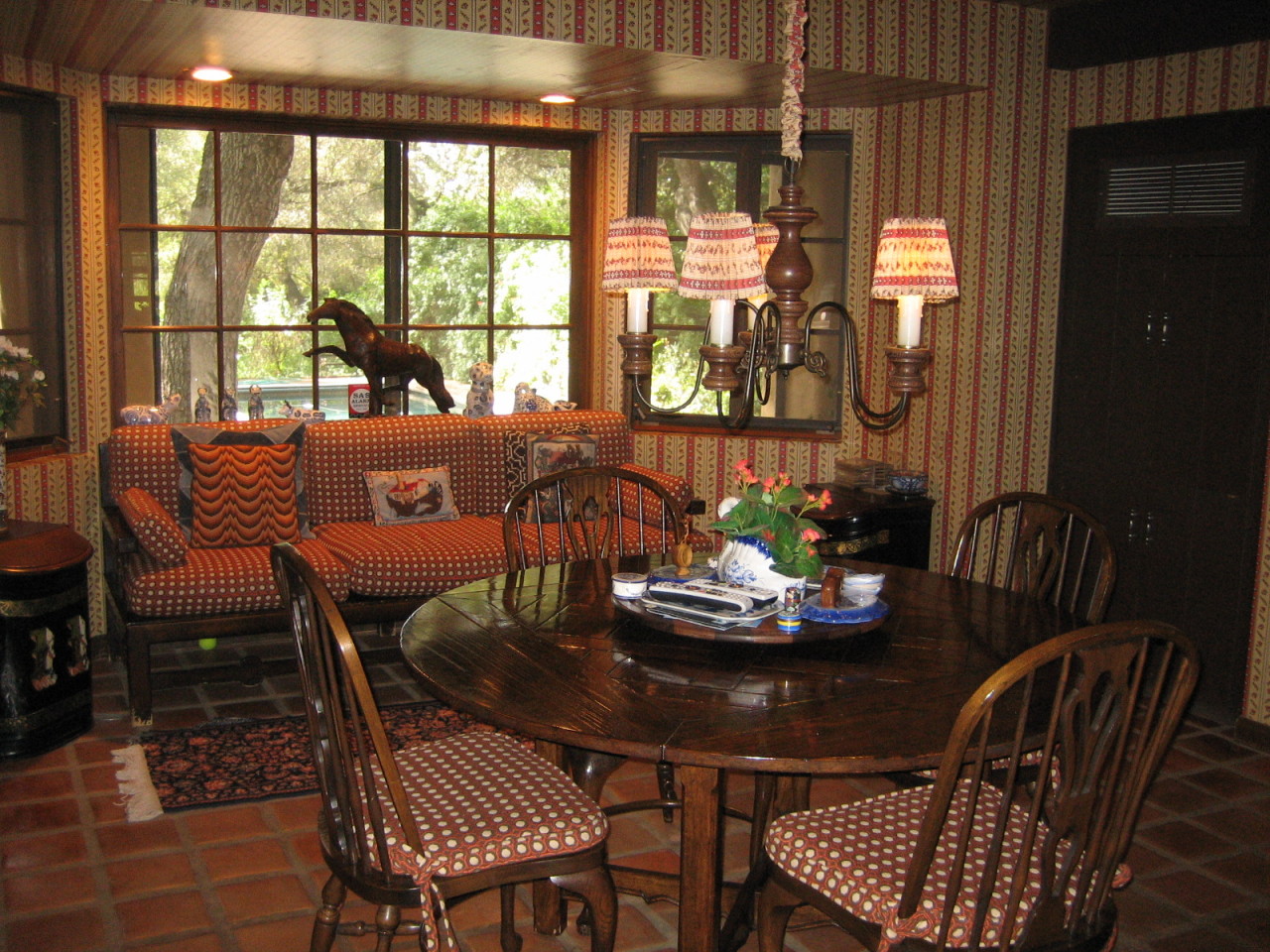 1117 Foothill Road Ojai, CA 93023 - Photo 6 of 15 a view of a dining room with furniture window and outside view