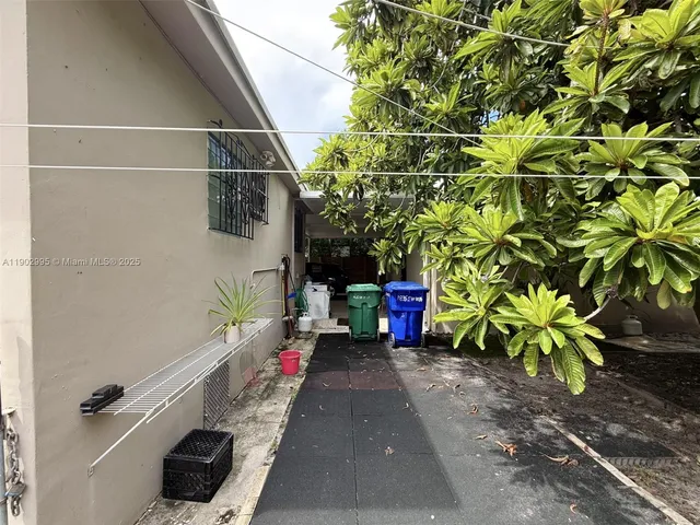 a backyard of a house