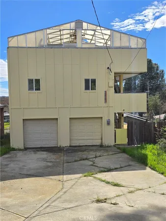 a side view of a large building