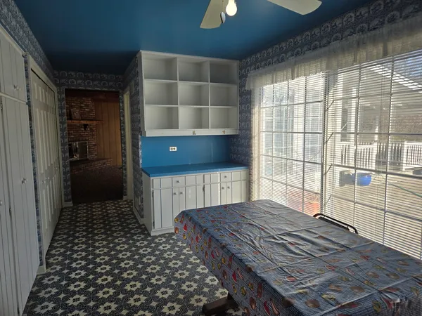 a view of a closet area