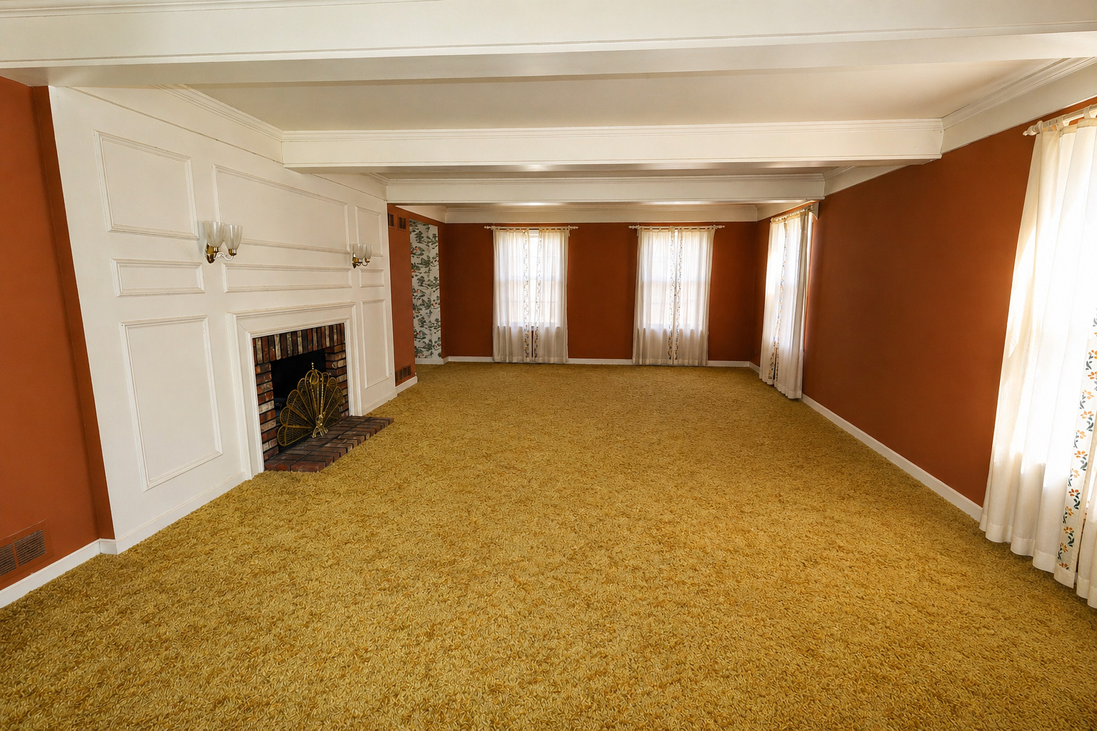 1663 East Rietveld Drive Crete, IL 60417 - Photo 25 of 64 a view of an empty room with a fireplace and a window