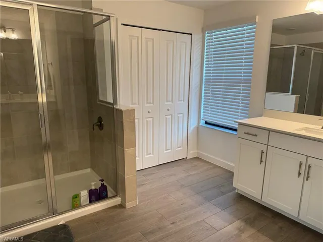 a view of bathroom with shower
