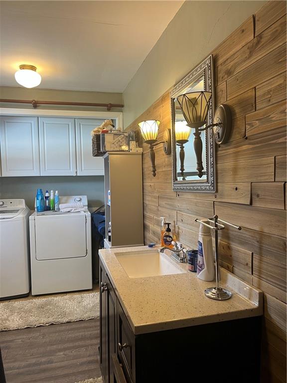 1061 Rutledge Road Transfer, PA 16154 - Photo 17 of 23 a kitchen with a sink refrigerator and cabinets
