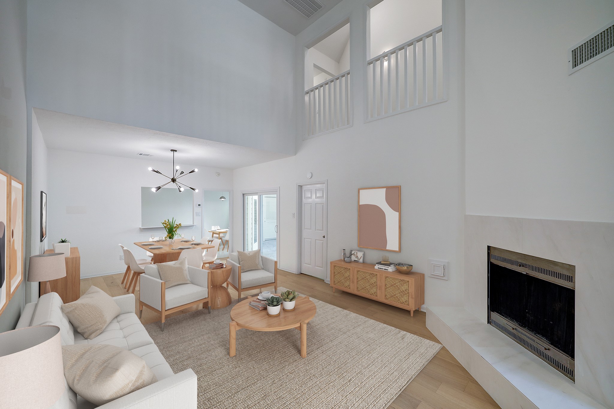 4311 Westheimer Road Houston, TX 77027 - Photo 4 of 23 a living room with furniture and a fireplace