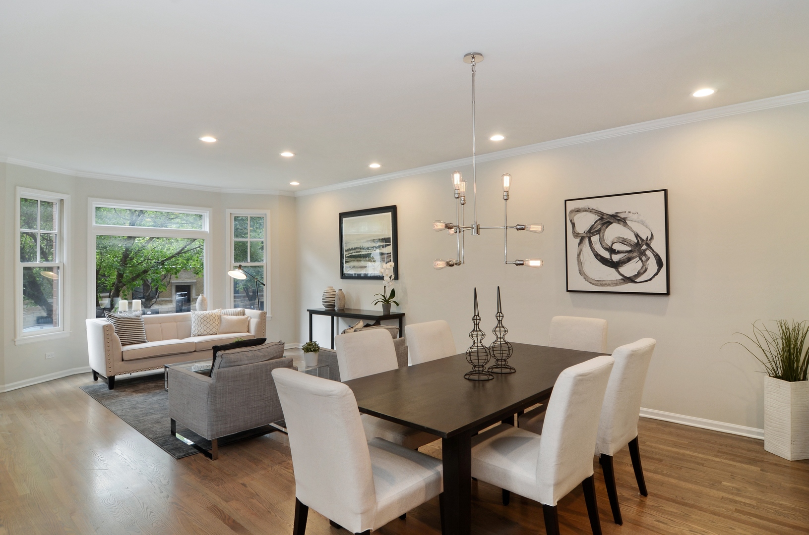 1014 West Grace Street Chicago, IL 60613 - Photo 12 of 24 a view of a dining room with furniture window and wooden floor