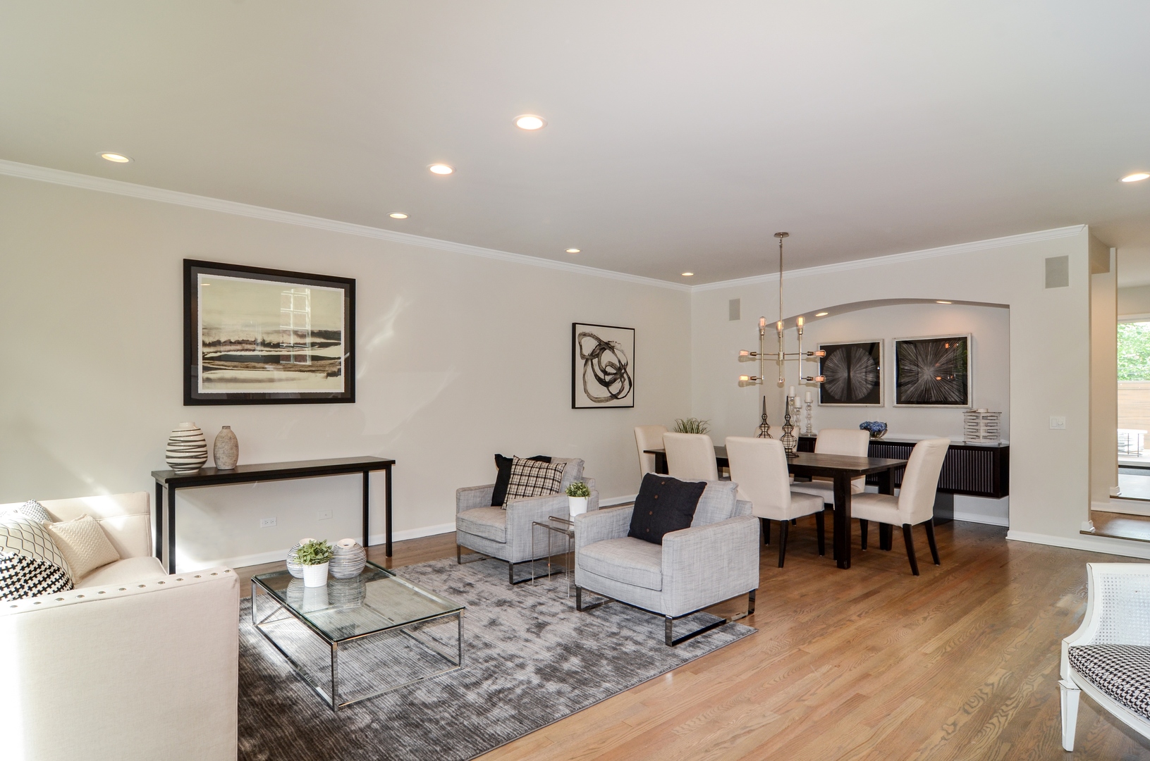 1014 West Grace Street Chicago, IL 60613 - Photo 6 of 24 a living room with furniture and wooden floor