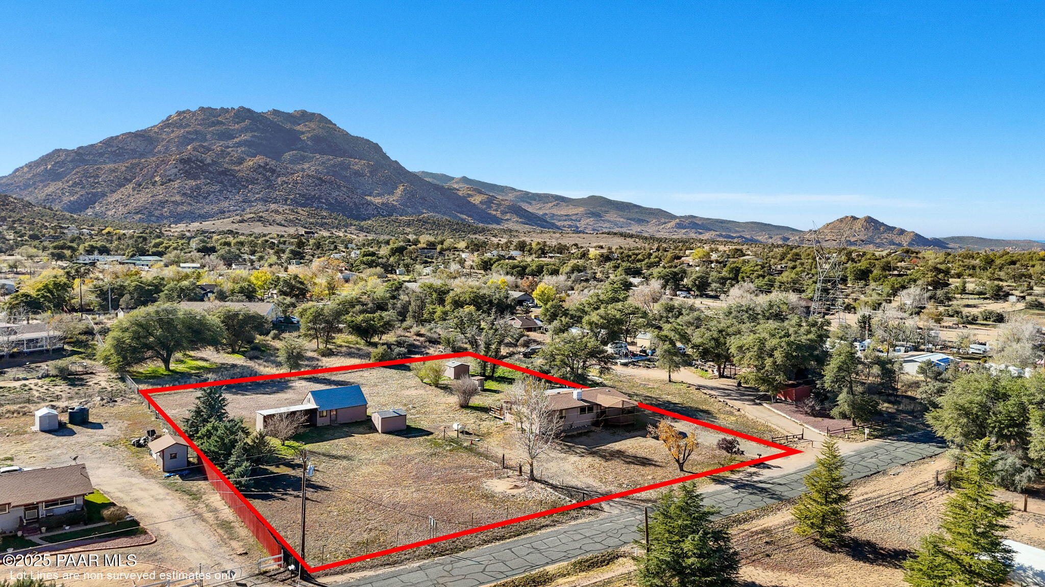 7300 North Spur Road Prescott, AZ 86305 - Photo 2 of 36 3-Aerial Front (1) Lot Lines