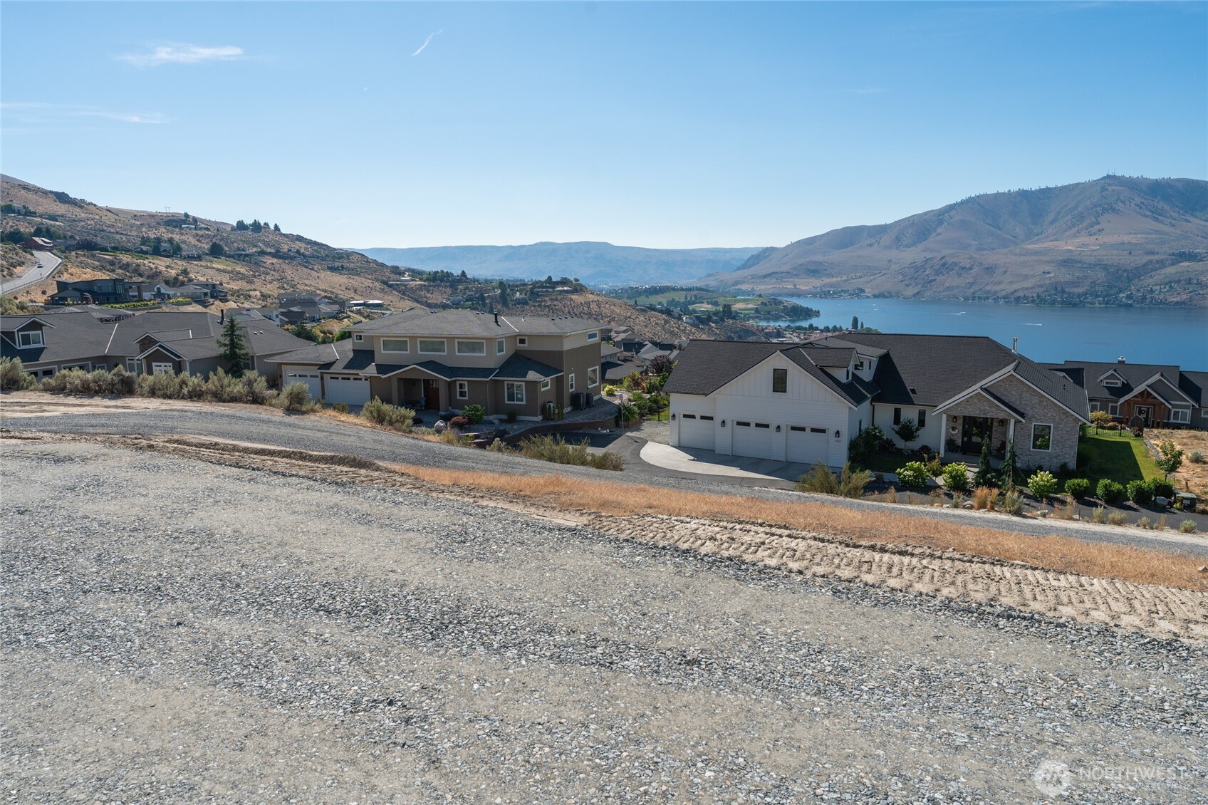 101 Lake Ridge Drive Chelan, WA 98816 - Photo 11 of 23 an aerial view of a house with a mountain view