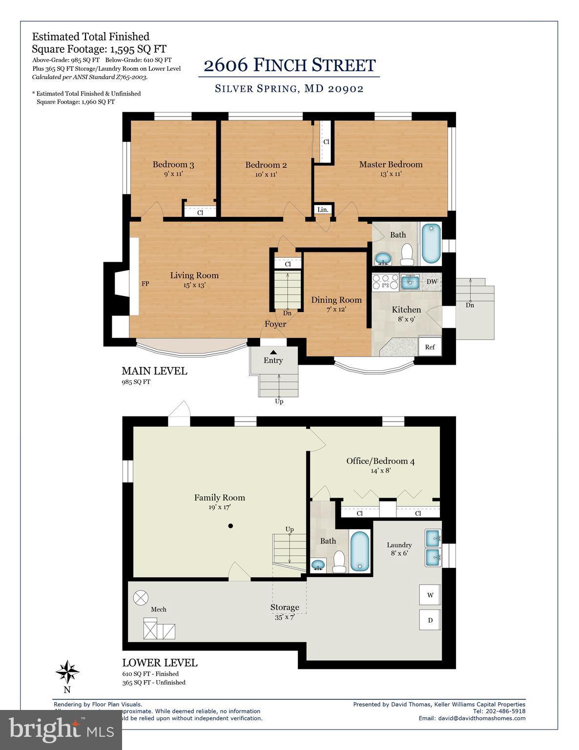 2606 Finch Street Silver Spring, MD 20902 - Photo 14 of 14 Floor Plan