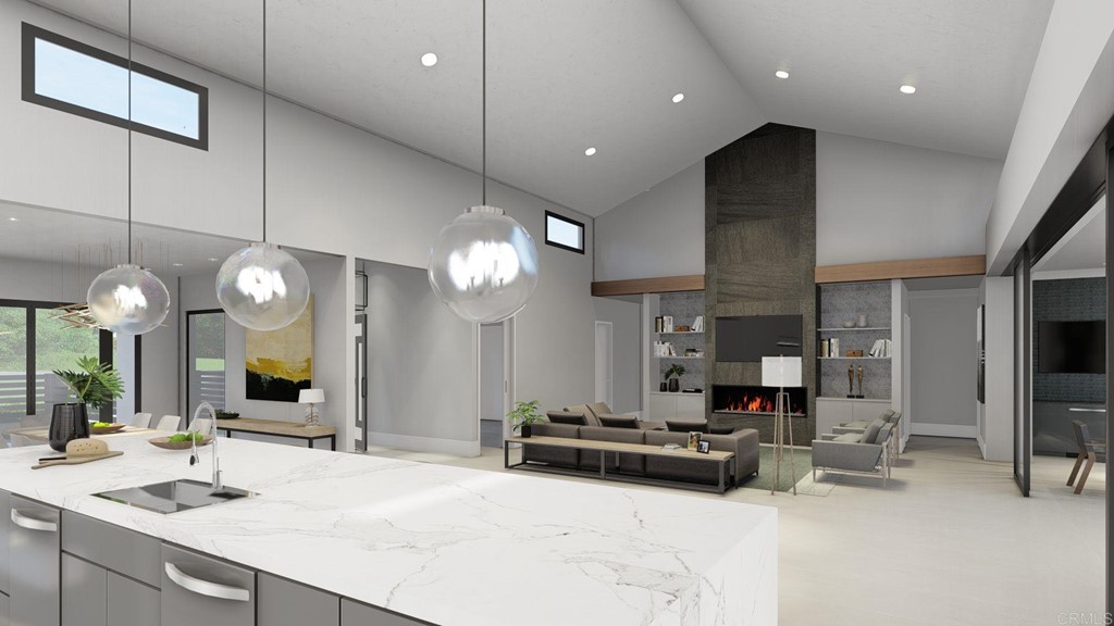 4571 Sun Valley Road Del Mar, CA 92014 - Photo 5 of 11 a bathroom with a sink and a large mirror