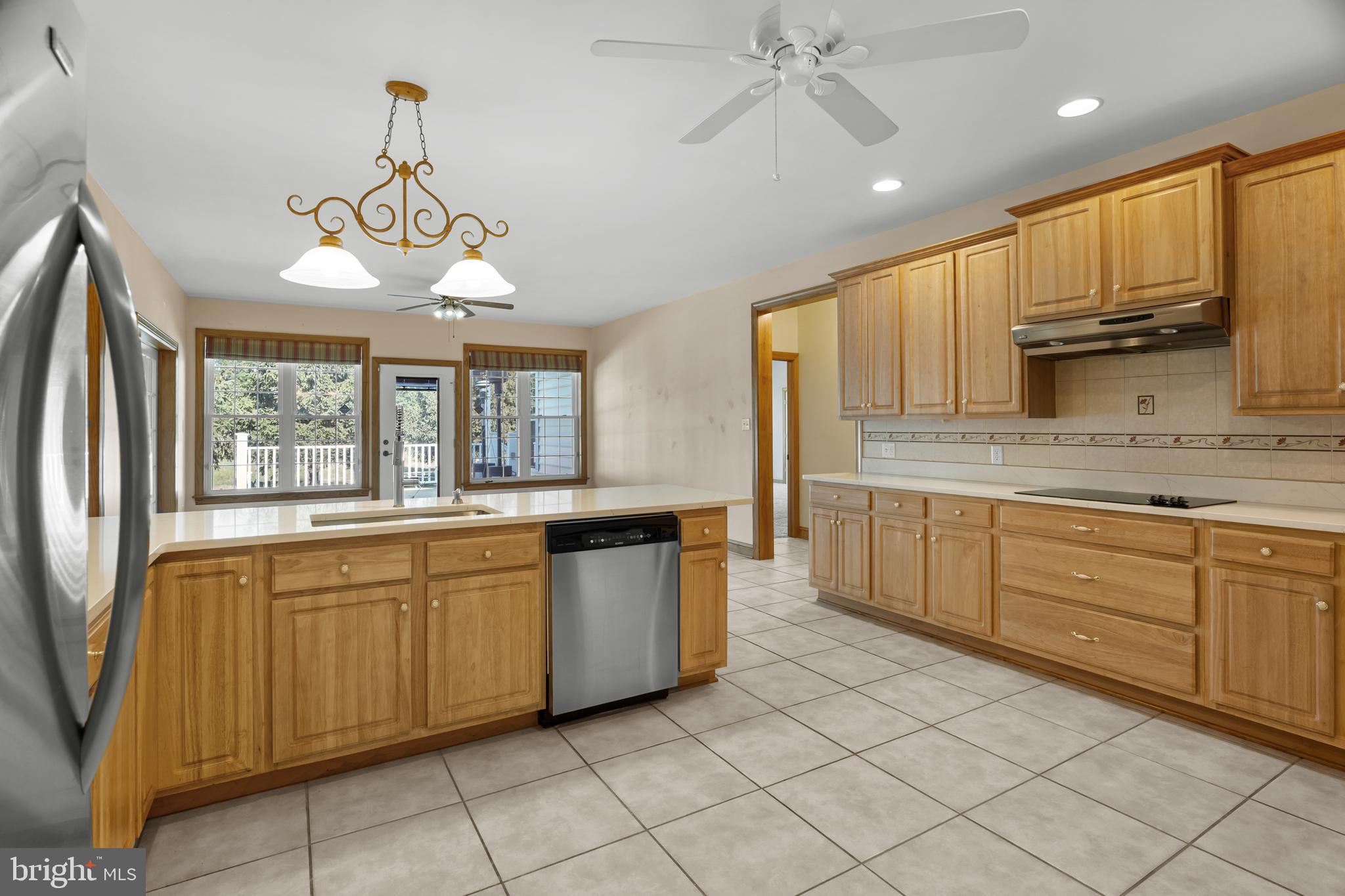 1211 Dexter Corner Road Townsend, DE 19734 - Photo 23 of 66 a large kitchen with stainless steel appliances granite countertop a stove and a sink with cabinets