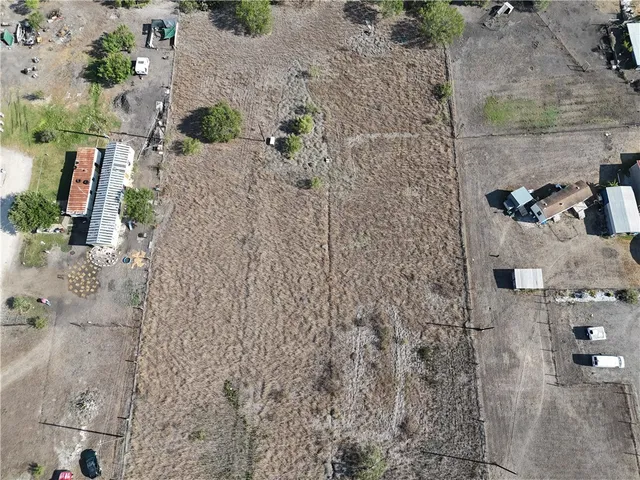 an aerial view of a entryway