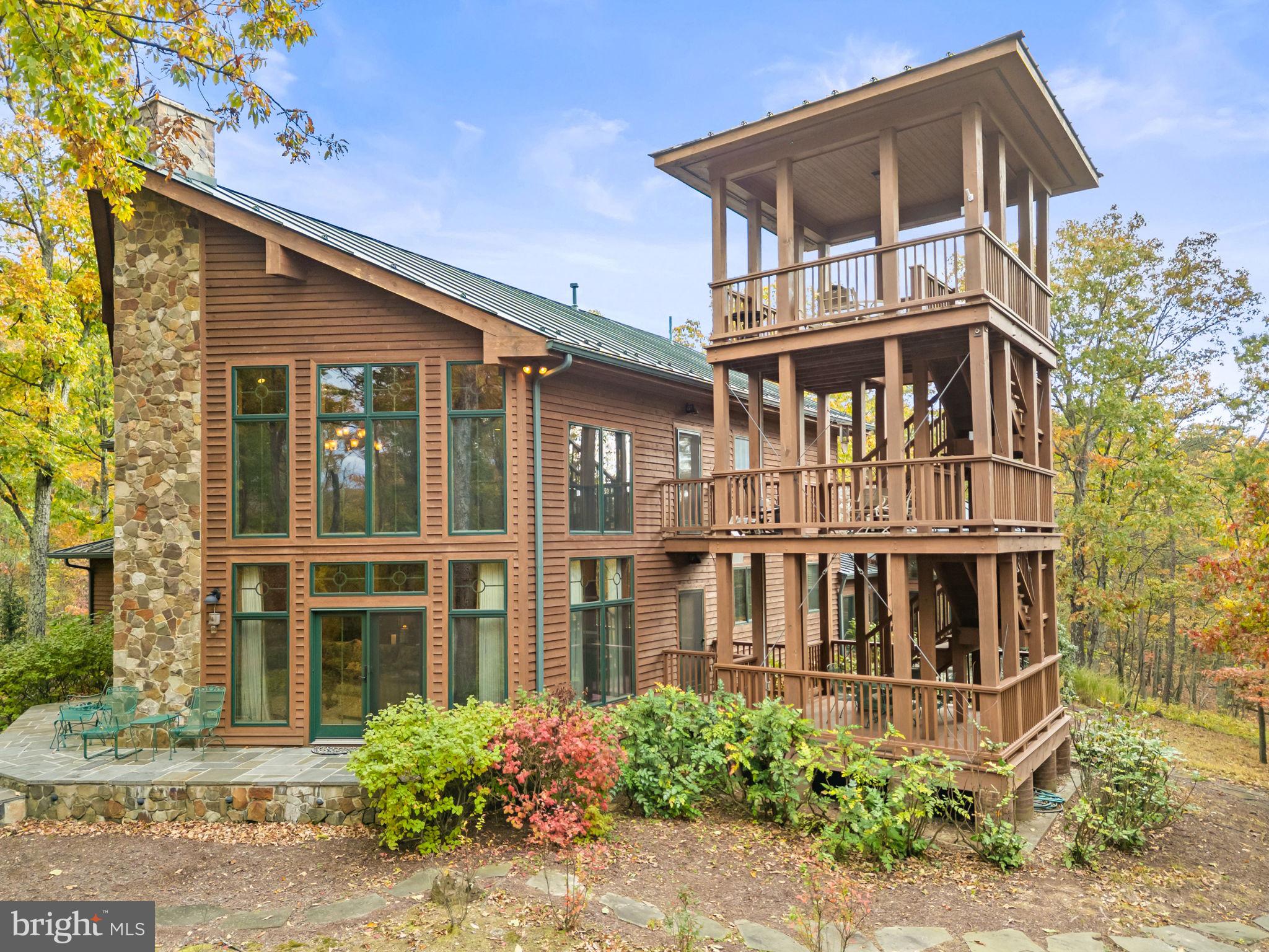 Each level of the deck is covered