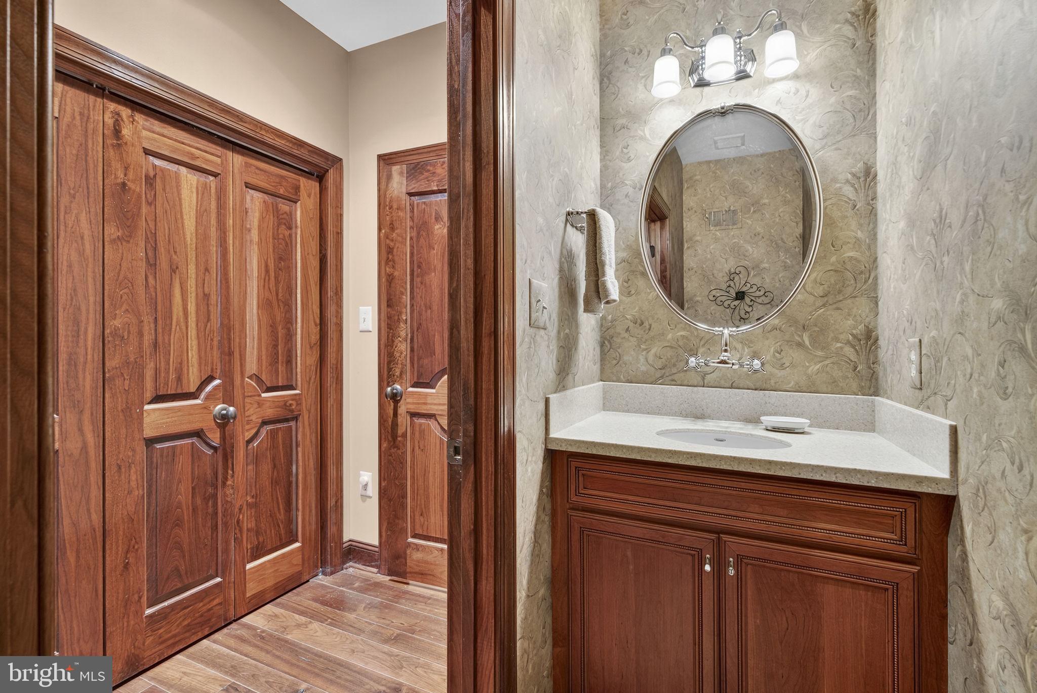 1631 Back Mountain Road Winchester, VA 22602 - Photo 39 of 86 a bathroom with a sink a mirror and a shower