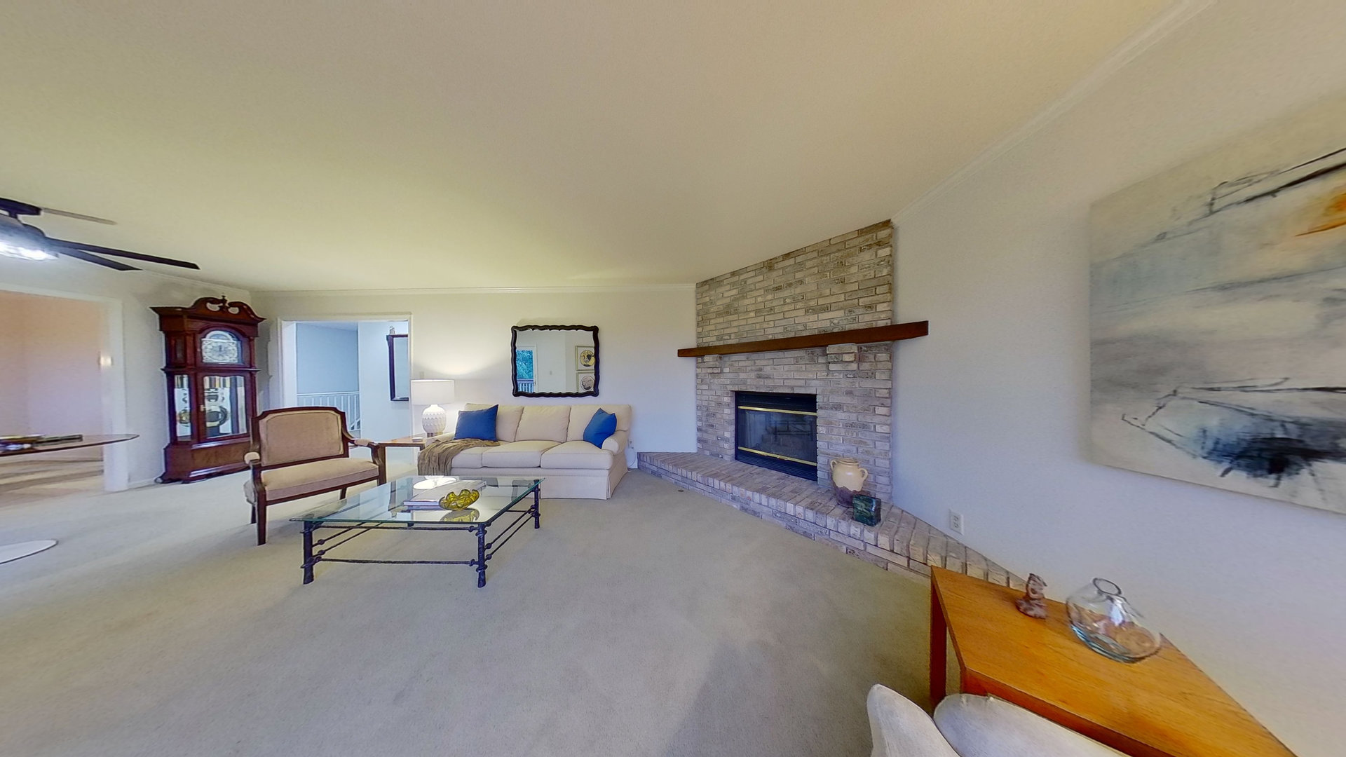 2N455 LaFox Road Elburn, IL 60119 - Photo 21 of 60 a living room with furniture and a fireplace