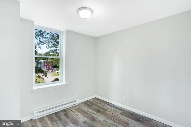 a view of small space with window