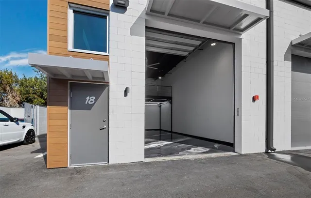 a view of a car garage