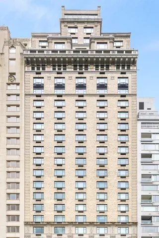 a front view of a building with glass windows