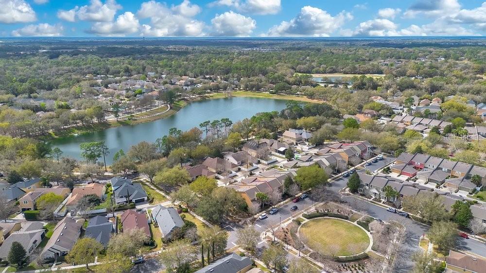 125 Manor View Lane DeLand, FL 32724 - Photo 35 of 37 an aerial view of residential house with outdoor space and lake view