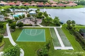 an aerial view of a football ground