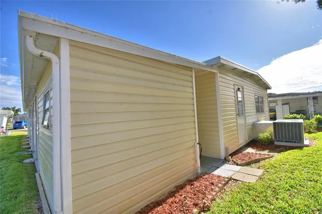 a backyard of a house