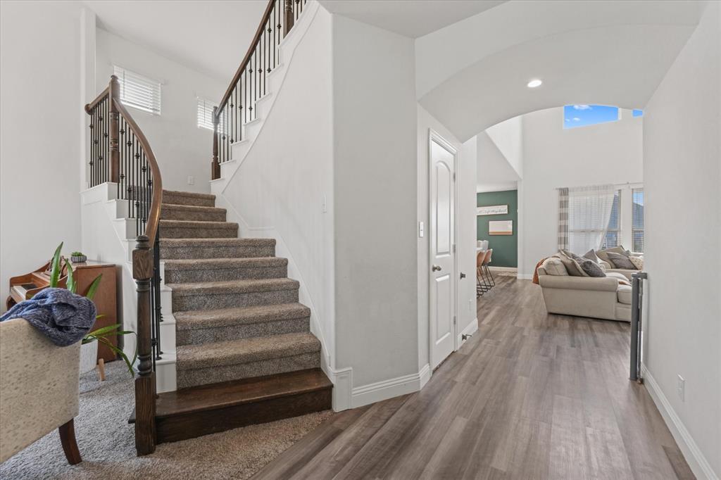 3725 Ranchers Ridge Krum, TX 76249 - Photo 9 of 38 a living room with furniture and a wooden floor