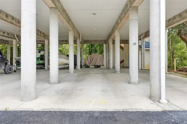 a outdoor view with a sitting space