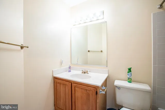 a bathroom with a sink toilet and a mirror