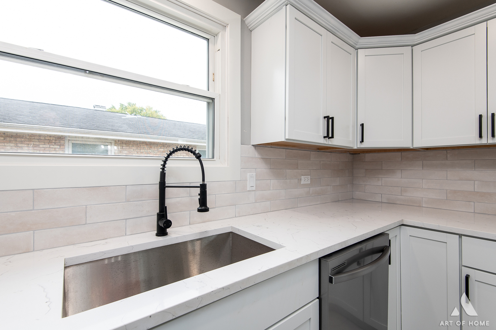 9128 Homestead Lane Bridgeview, IL 60455 - Photo 16 of 32 a view with granite countertop white cabinets and sink