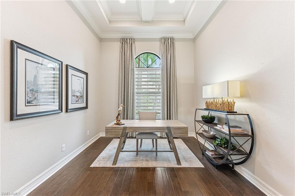 11974 Maidstone Court Naples, FL 34120 - Photo 30 of 45 Office with coffered ceiling, recessed lighting