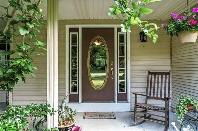 a front view of a house with a balcony