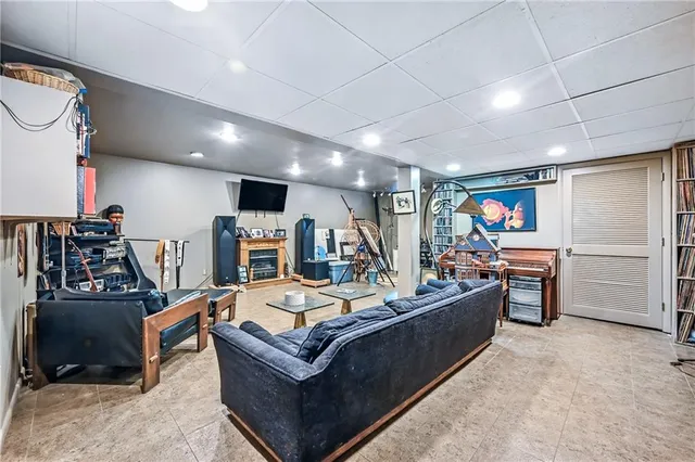 a view of a balcony with chairs