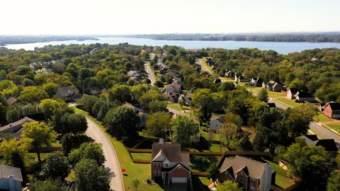 an aerial view of multiple house