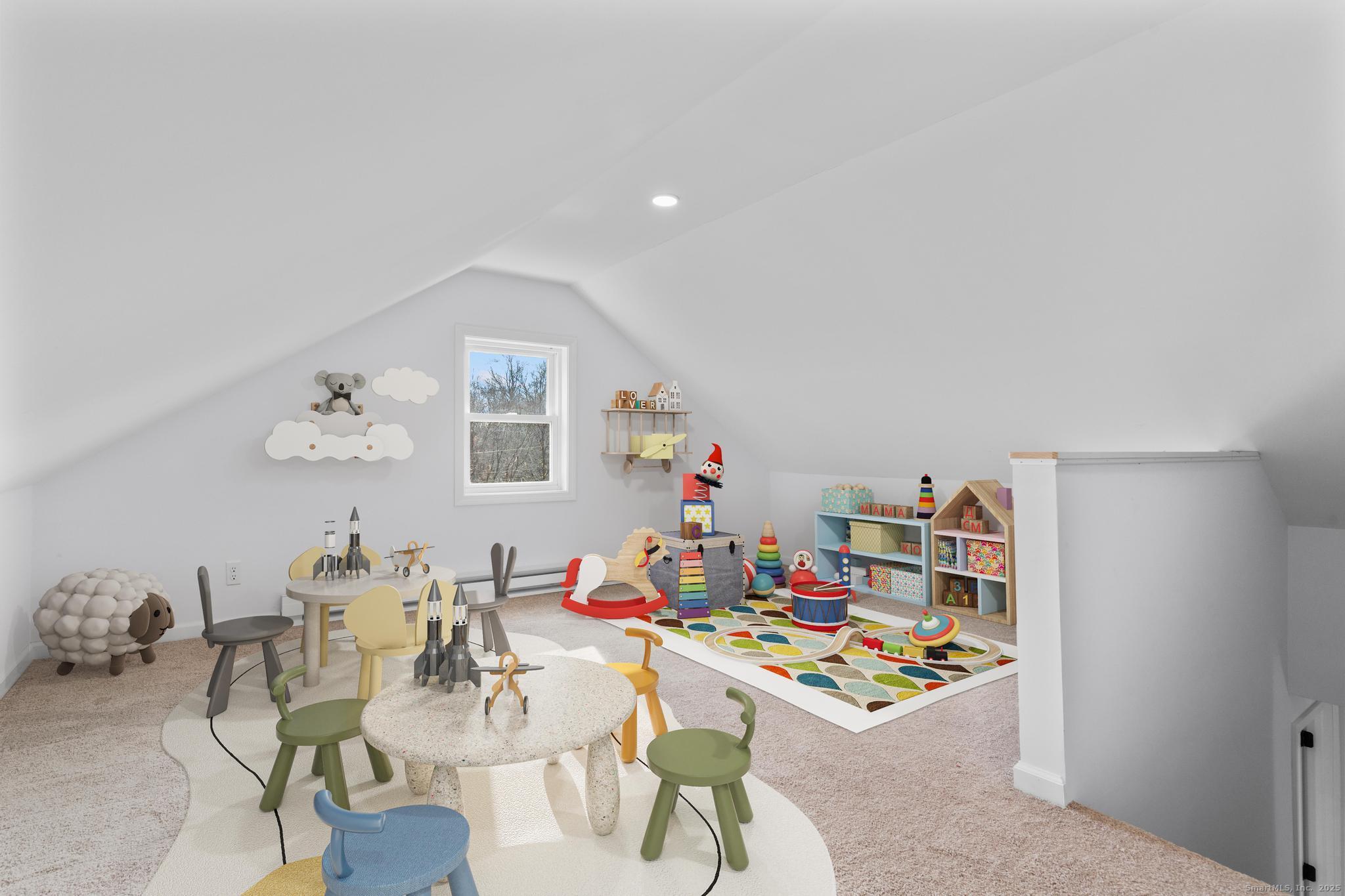 1092 Durham Road Guilford, CT 06437 - Photo 22 of 38 a living room with kitchen island furniture and a chandelier