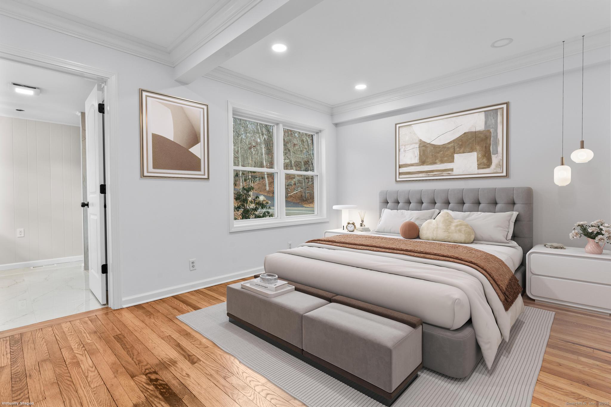 1092 Durham Road Guilford, CT 06437 - Photo 10 of 38 a bedroom with a bed and a window