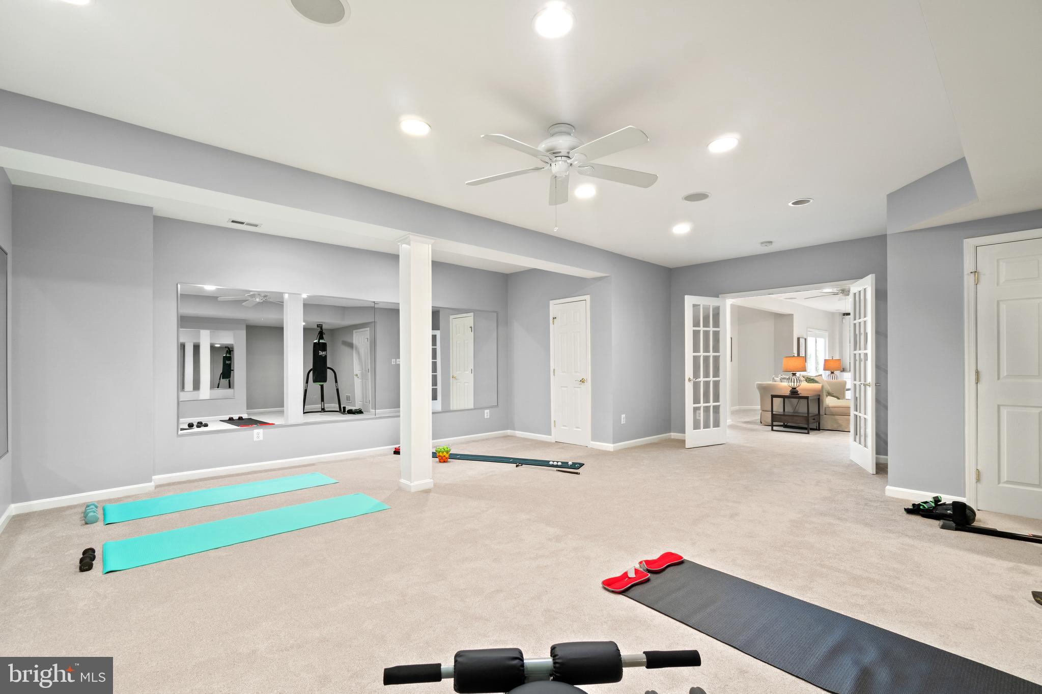 1719 Raleigh Hill Road Vienna, VA 22182 - Photo 44 of 57 Expansive mirrored gym for the fitness enthusiast!