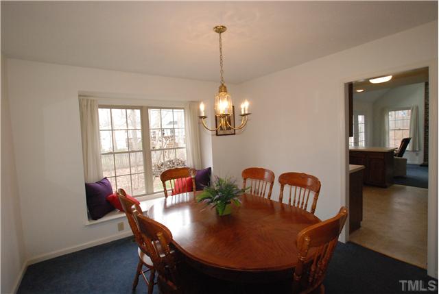 216 Trackers Road Cary, NC 27513 - Photo 3 of 12 Spacious Dining with Boxed Windows & Window Seating.