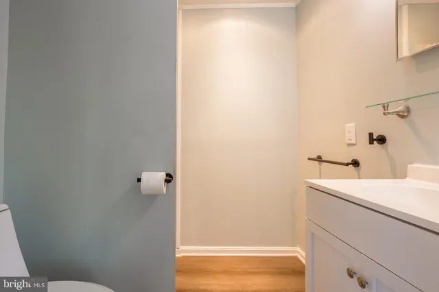 a bathroom with a sink and a vanity