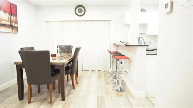 a view of kitchen with breakfast area
