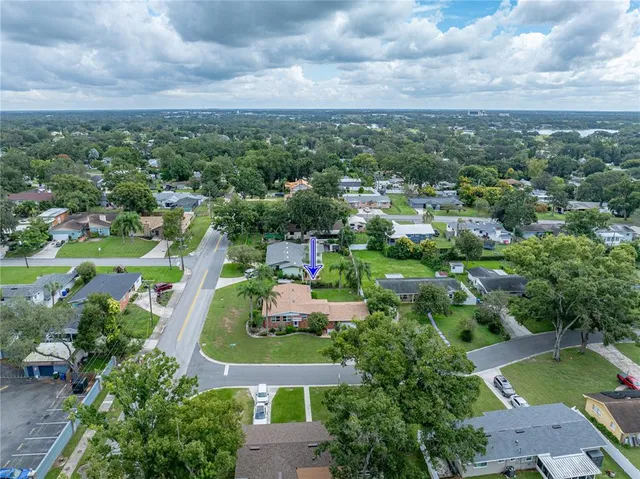 an aerial view of multiple house