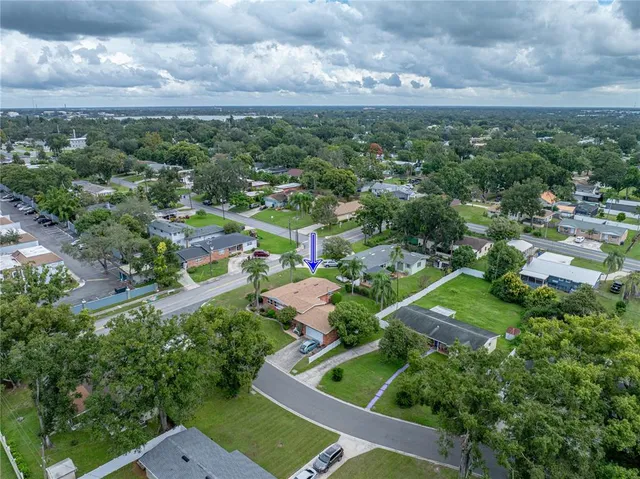 an aerial view of multiple house