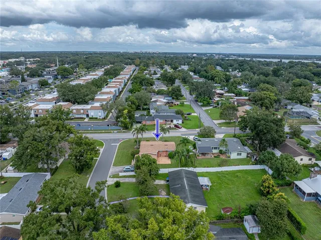 an aerial view of a city