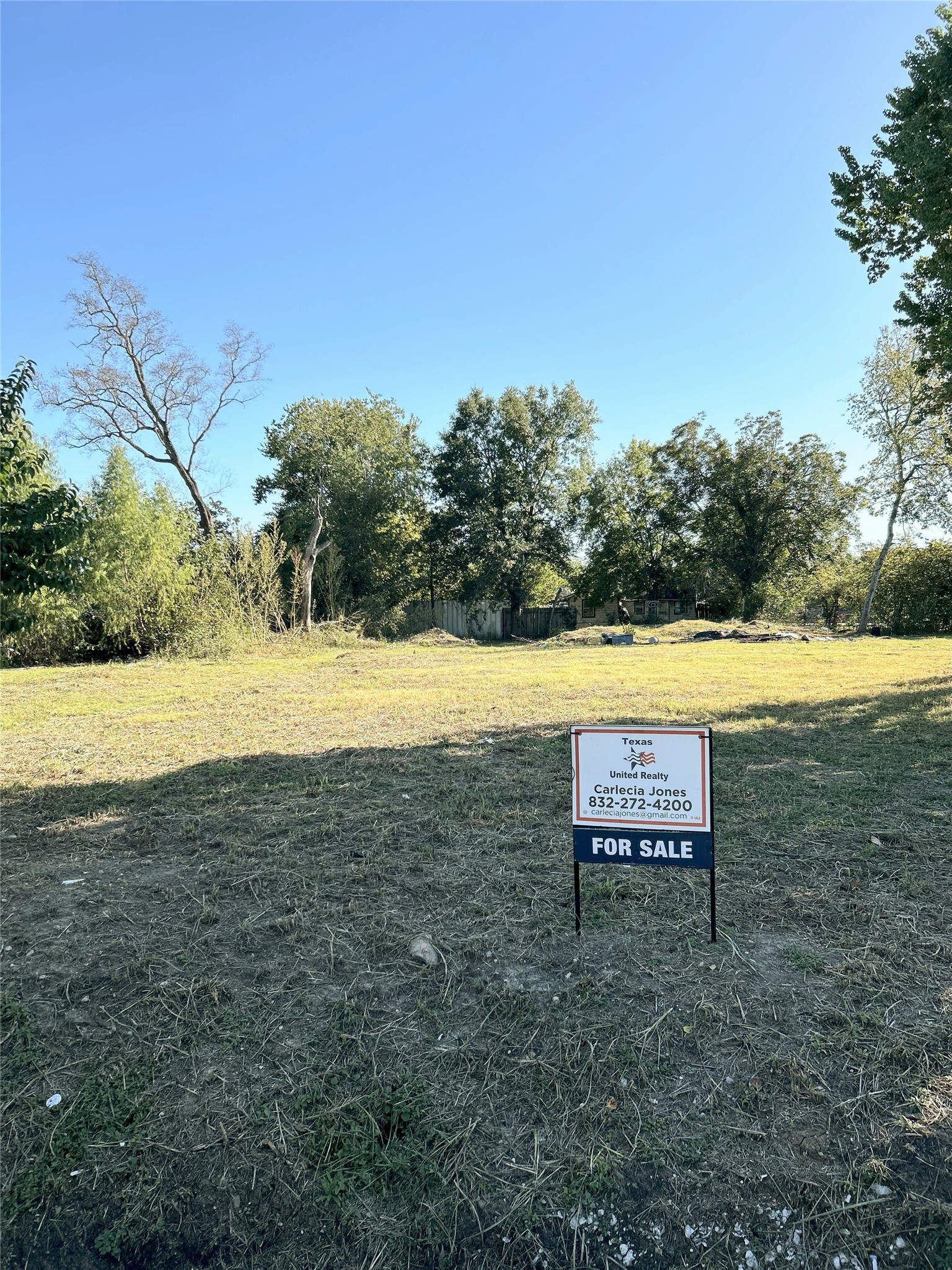 a view of a yard with an ocean