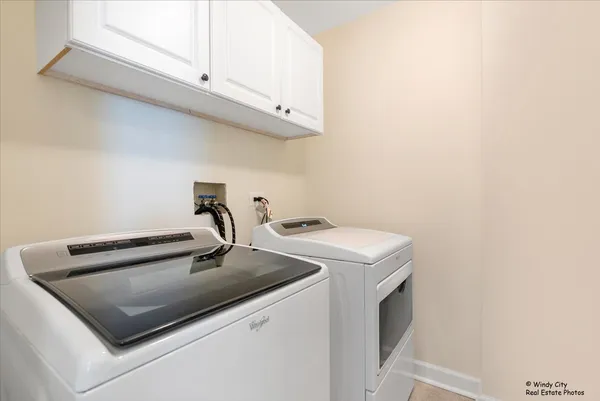 a close view of washer and dryer