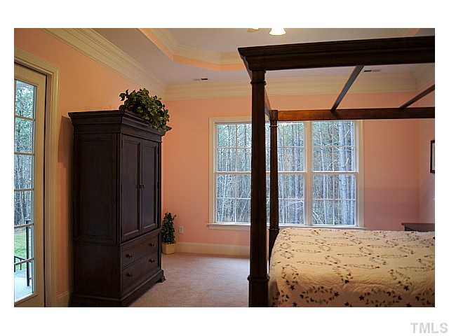 3740 Mason Road New Hill, NC 27562 - Photo 11 of 20 Master suite with tray ceiling, his/hers walk-in closets, & access to back porch Master Suite
