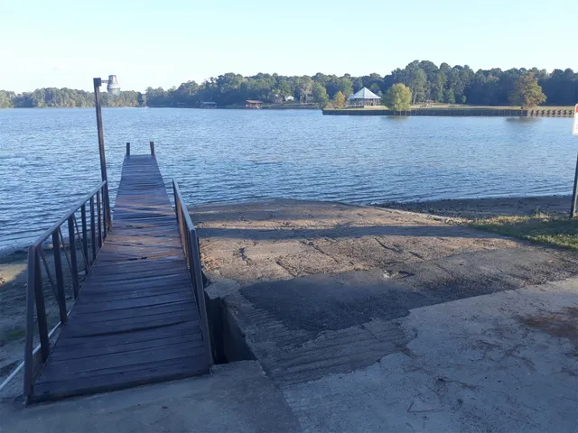 a view of a terrace with a lake