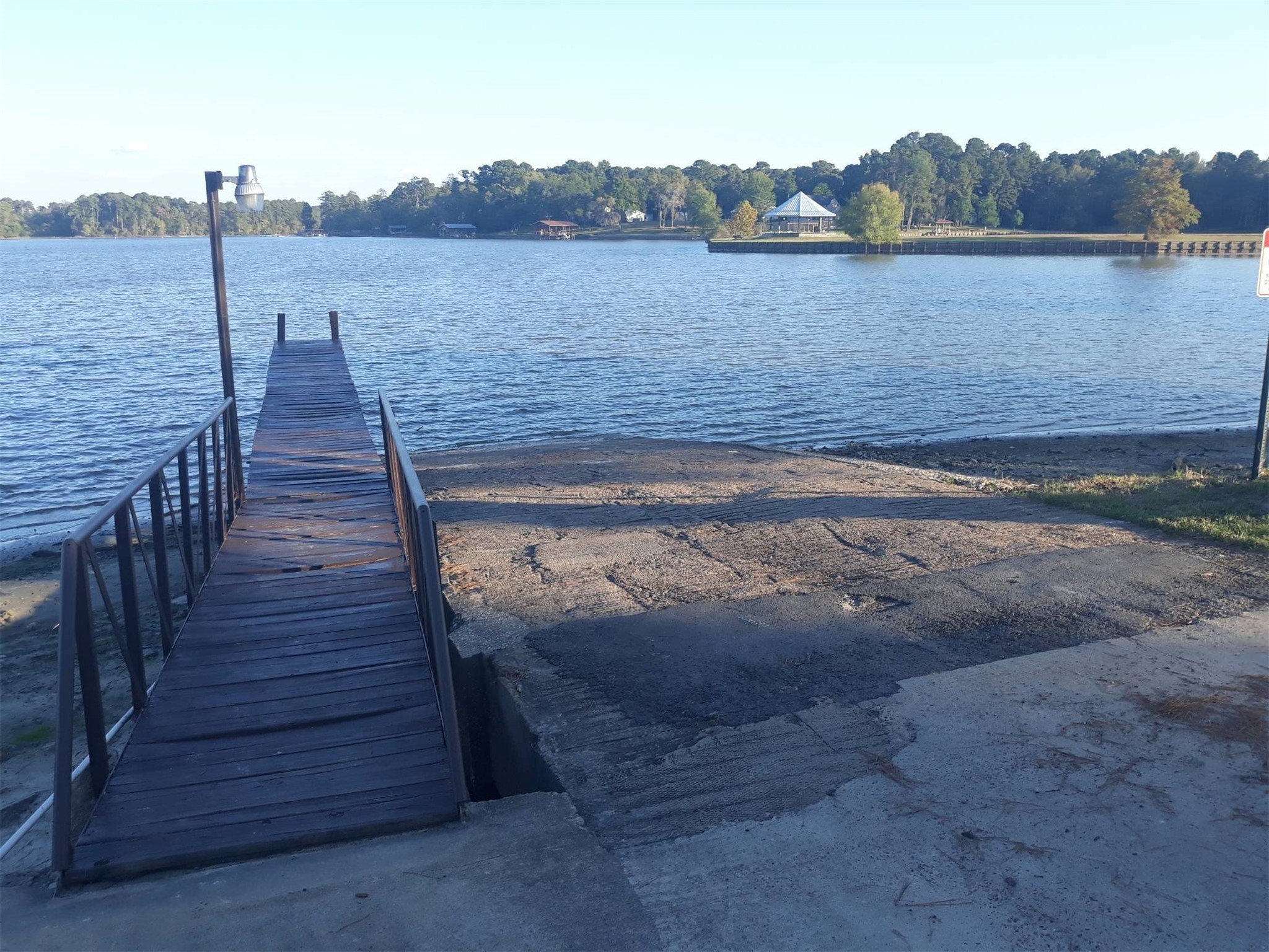 a view of a terrace with a lake
