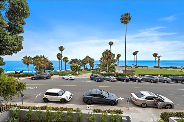 an aerial view of a house with outdoor space